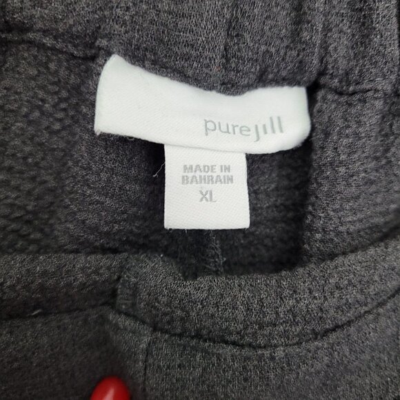 Pure Jill by J. Jill Wide Leg Crepe Pants Trousers Gray Sz XL Women's Relaxed - Picture 5 of 12